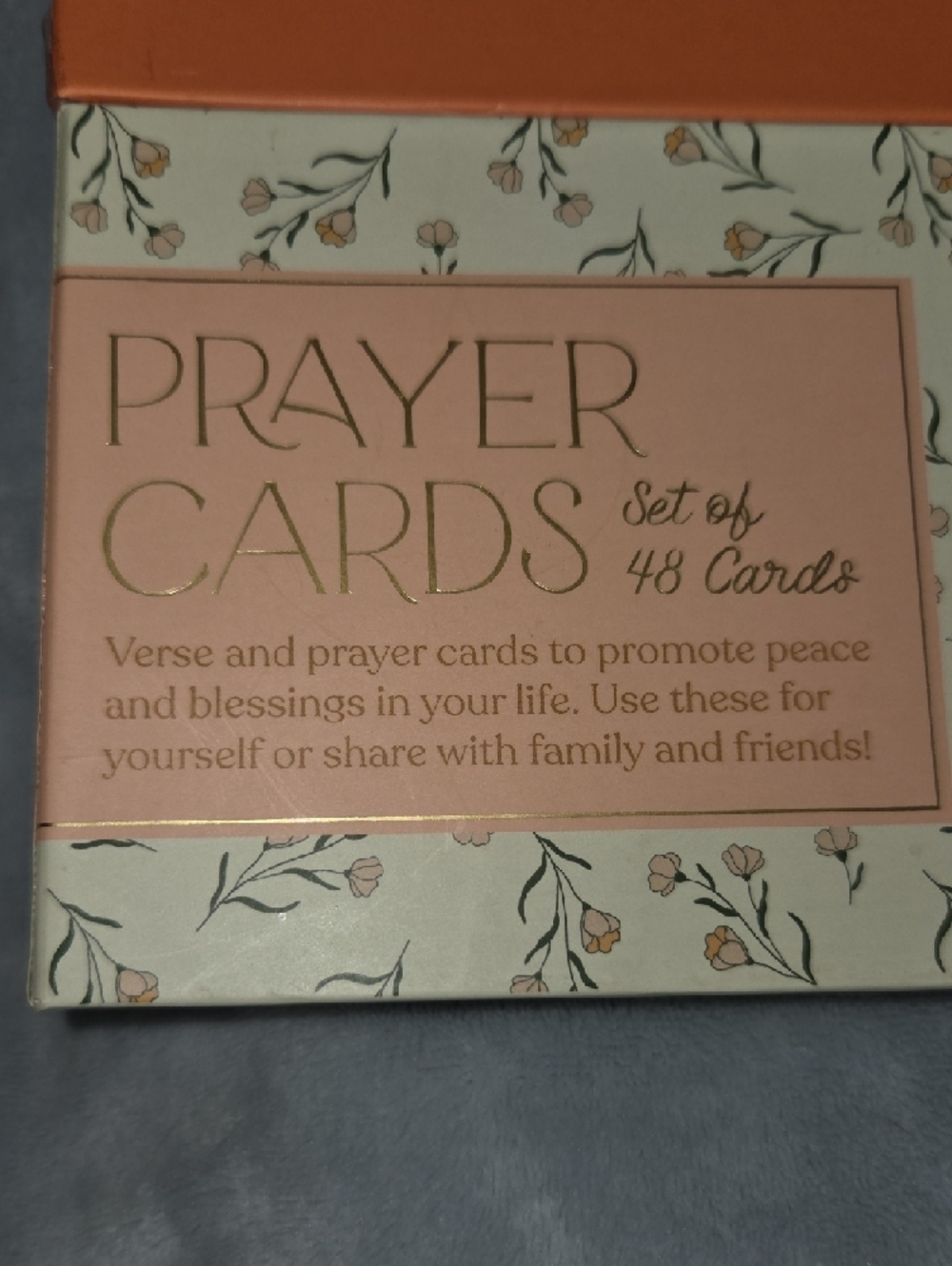 Prayer Cards Set - Peach and Cream Floral - Picture 2 of 3
